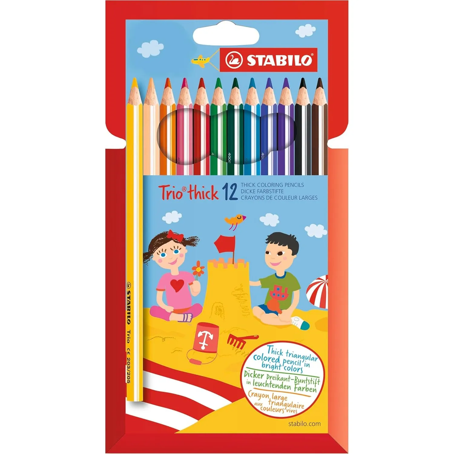 STABILO - Dreikant-Buntstift - Trio dick - 12er Pack