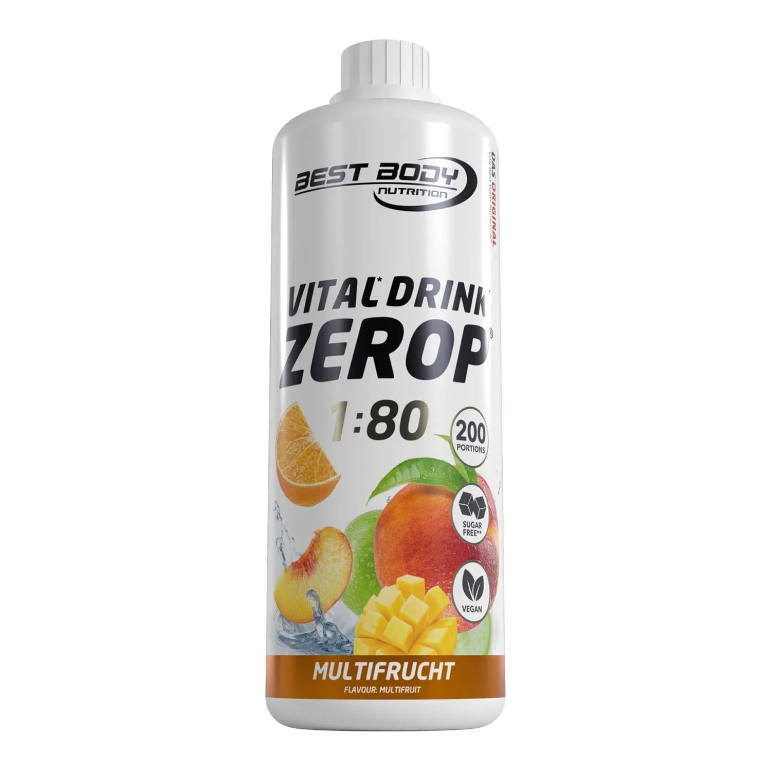 Best Body Nutrition ZEROP Sirup Multifrucht zuckerfrei 1 L ohne Aspartam