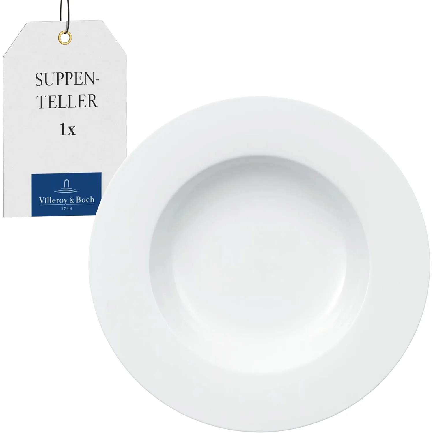 Villeroy & Boch – Royal Suppenteller Weiß, Spülmaschinenfest, Mikrowellensicher, Teller, Geschirr, Porzellan, Essteller…