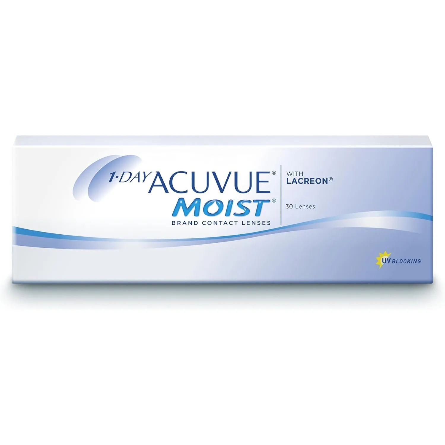 ACUVUE MOIST 1-Day Tageskontaktlinsen für empfindliche Augen & Allergiker – Tageskontaktlinsen mit -4.25 dpt und BC 9 –…