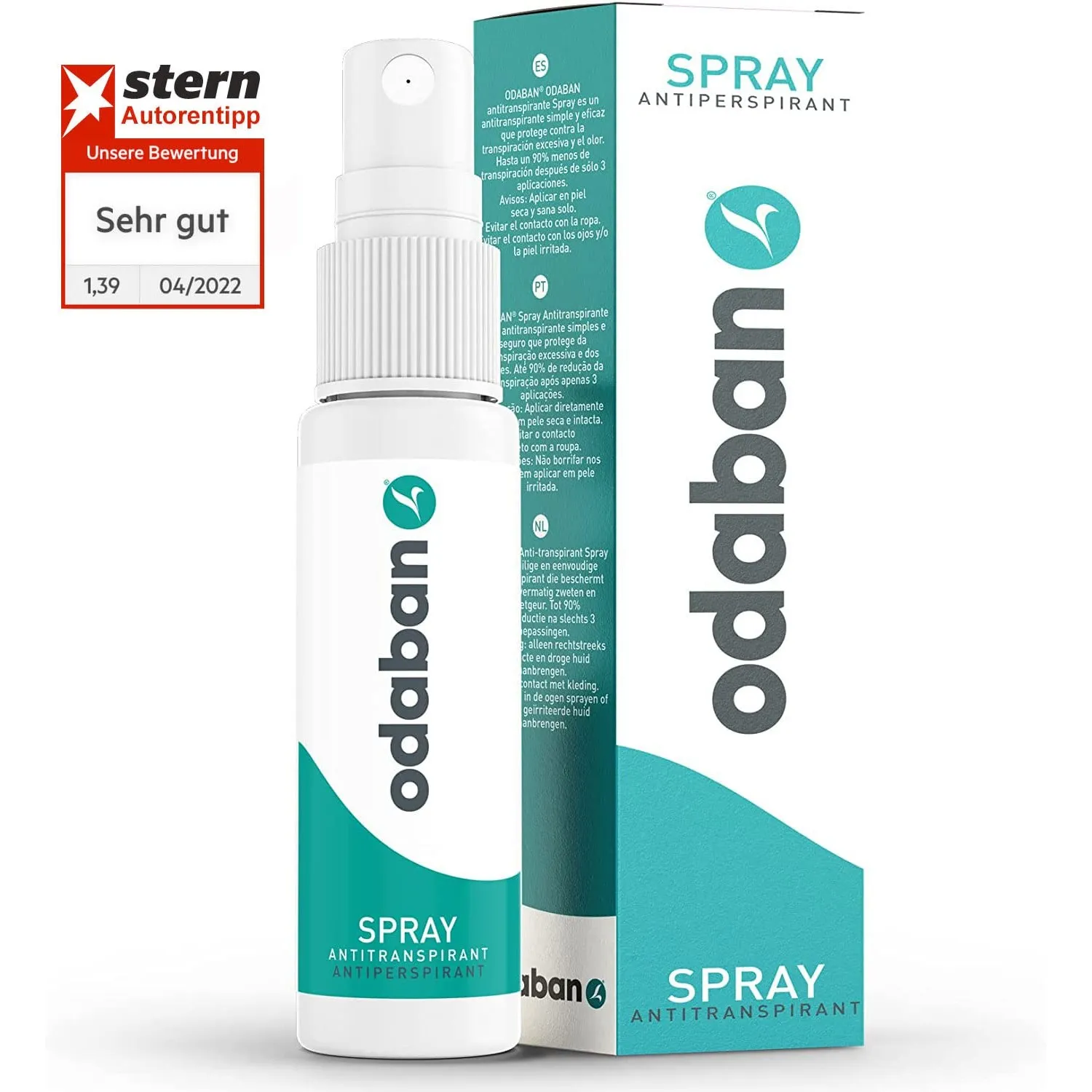 odaban® Antitranspirant Deo Spray 30 ml gegen starkes Schwitzen | Anti-Schweiß-Deo für Hände, Achseln und Kopf | Antitr…