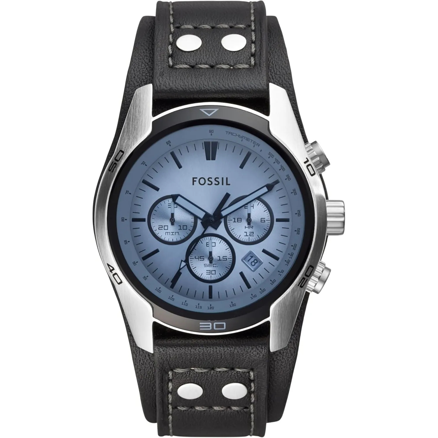 Fossil Coachman Uhr für Herren, Chronographenwerk mit Edelstahl- oder Lederarmband