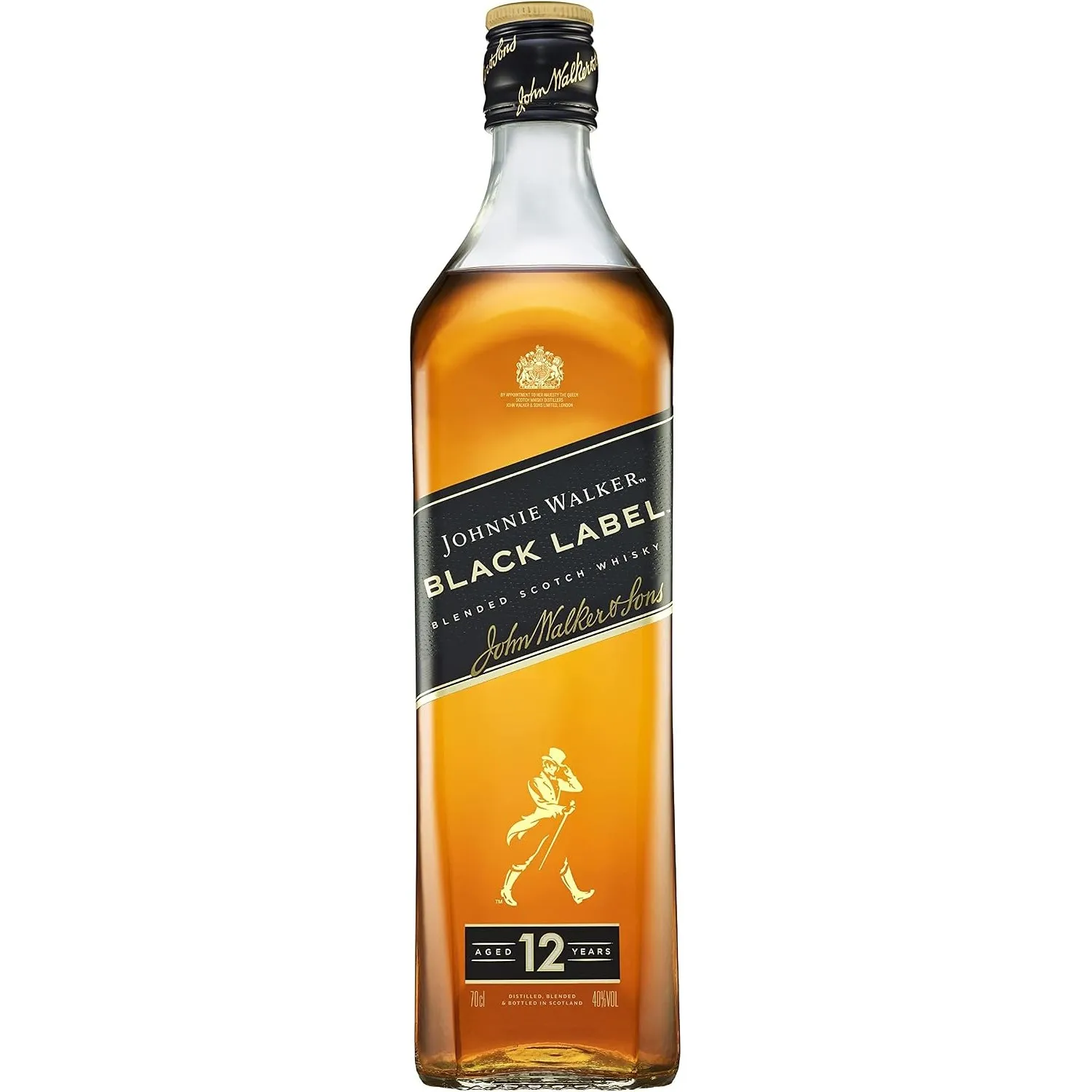 Johnnie Walker Black Label 12 Jahre, Blended Scotch Whisky, klassisch, Geschenkidee für genussvolle Abende zu Hause & m…