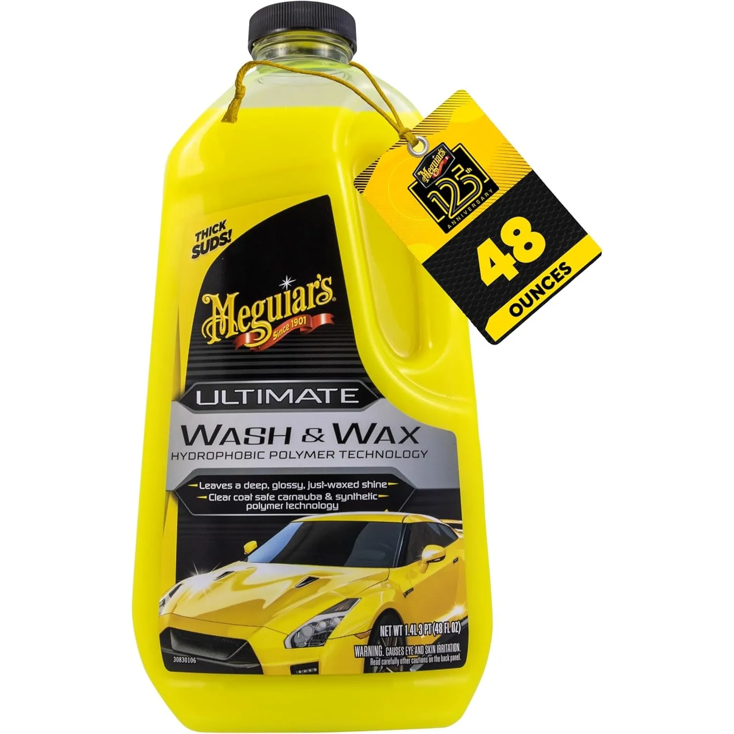 Meguiar's G17748EU Ultimate Wash & Wax Autoshampoo -Autopflege& Autoreinigung - Autowäsche mit Duft - Autowachs - Shamp…