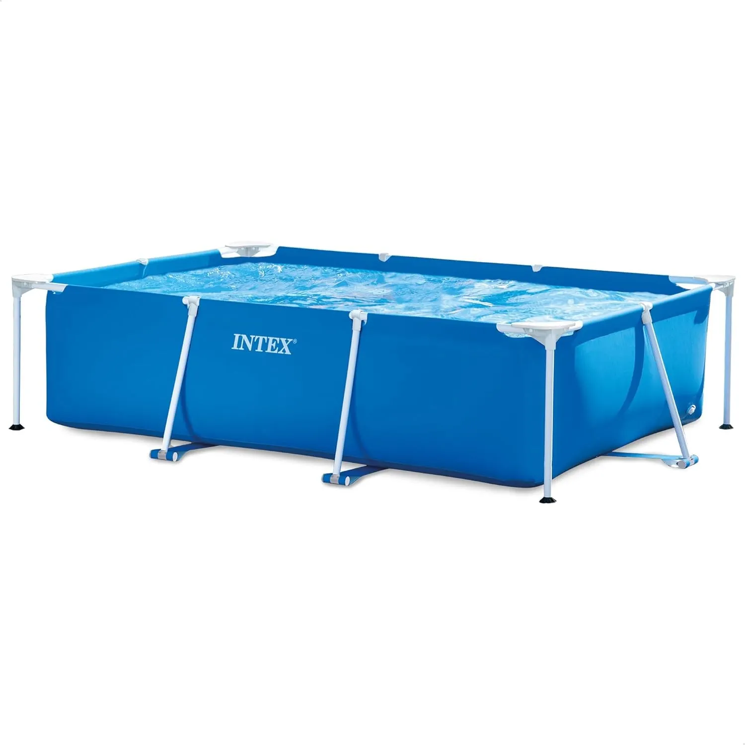 INTEX "Metal Frame" Pool rechteckig Aufstellpool (260 x 160 x 65cm) Kinderpool Familienpool Swimmingpool Volumen ca 2.2…