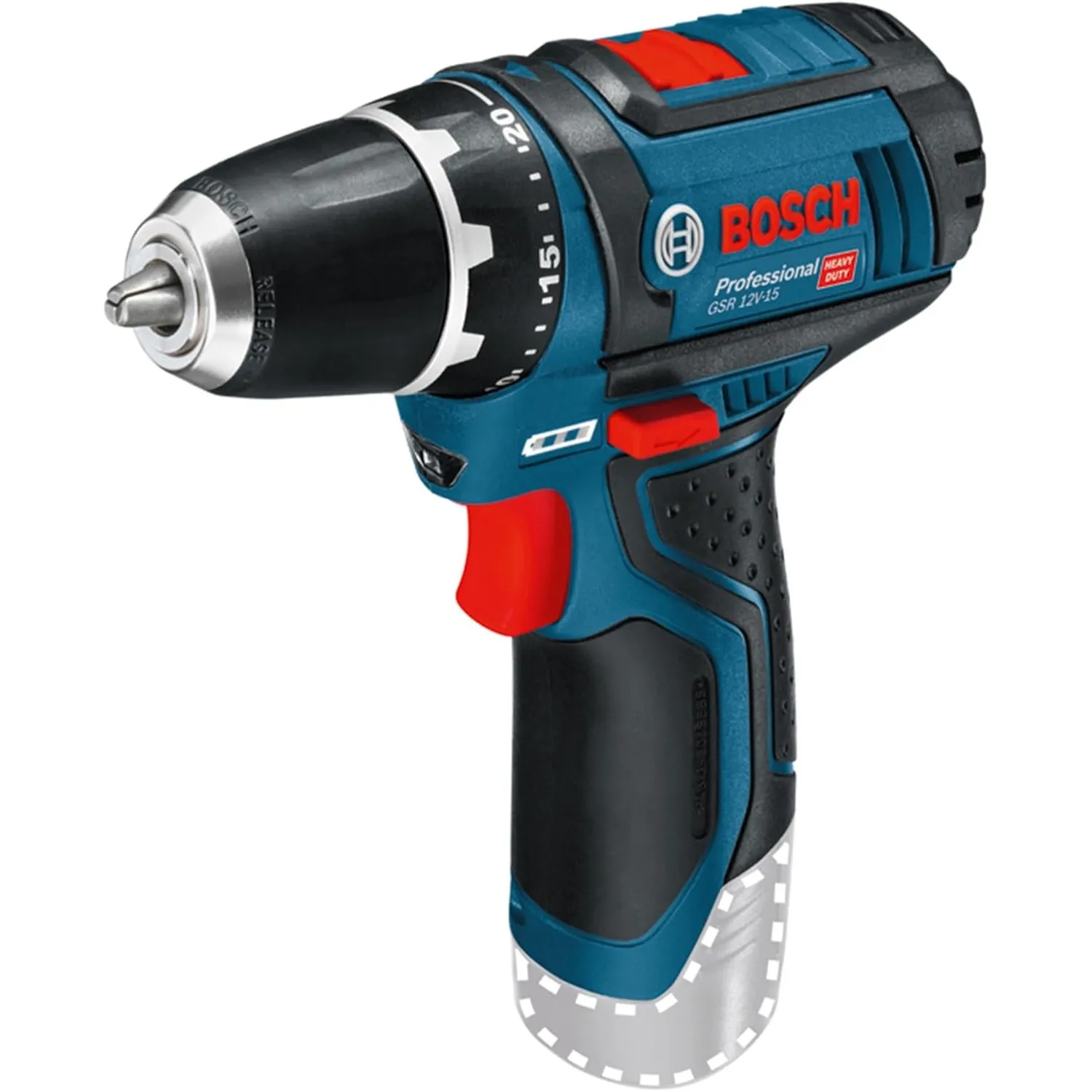 Bosch PRO 12V System Akku Bohrschrauber GSR 12V-15 (ohne Akku/Ladegerät)