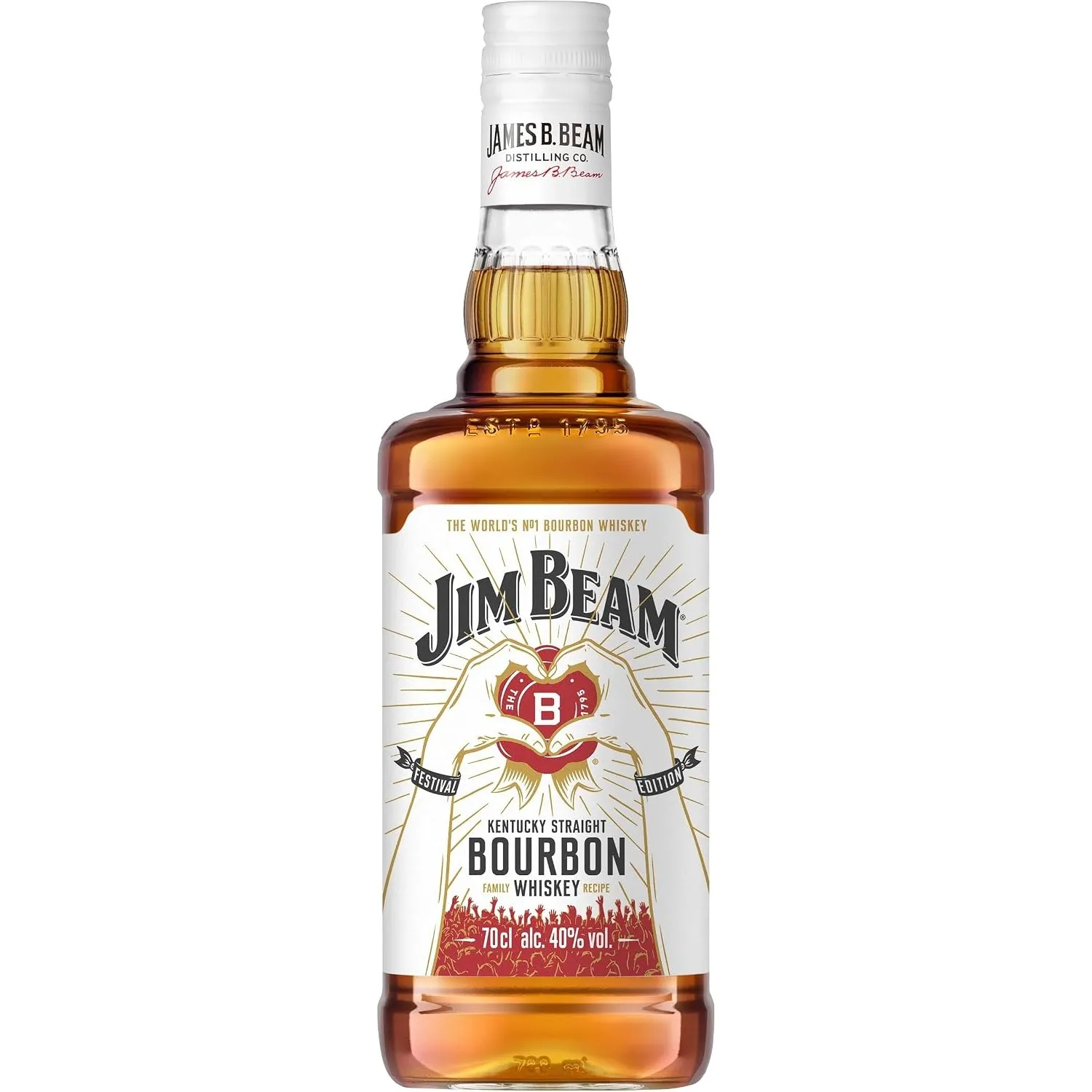 Jim Beam White | Kentucky Straight Bourbon Whiskey | vollmundiger und milder Geschmack | 40% Vol. | 700ml