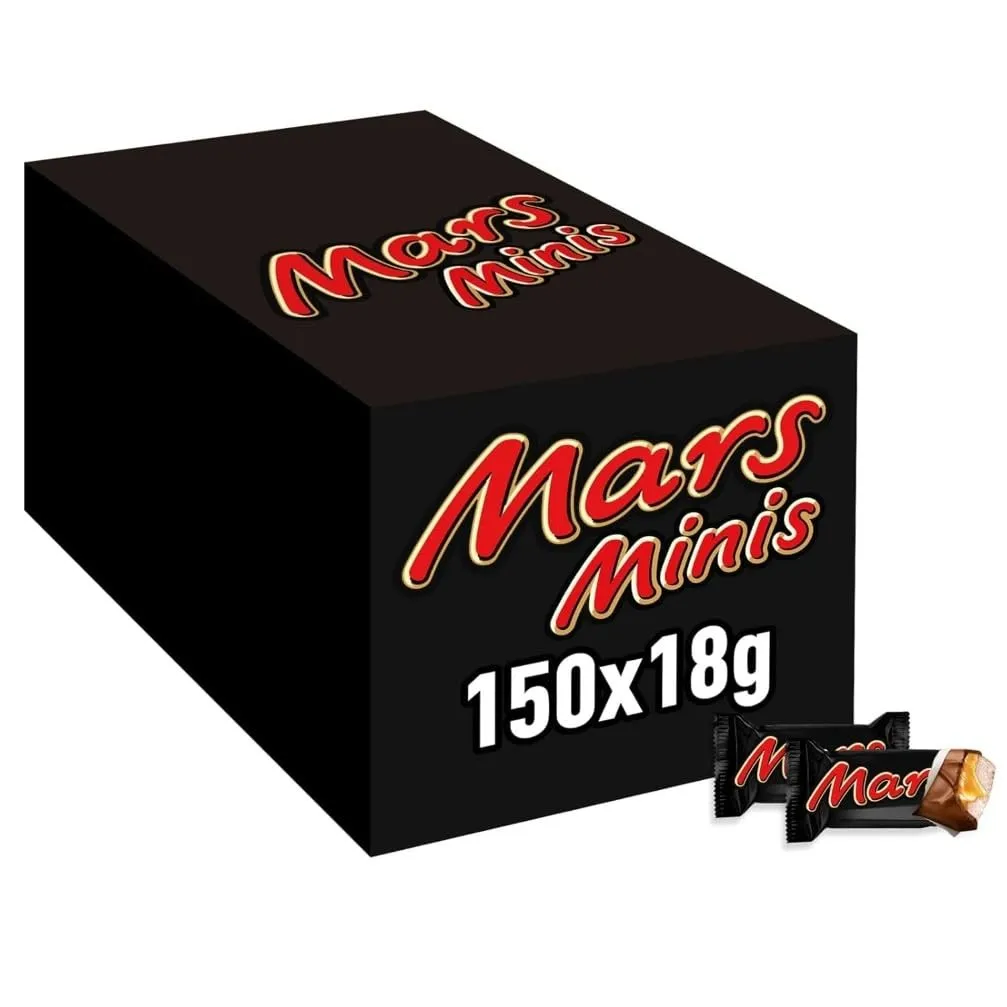Mars Minis Schokolade kleine Riegel Karamell & Nougat, 150x18g