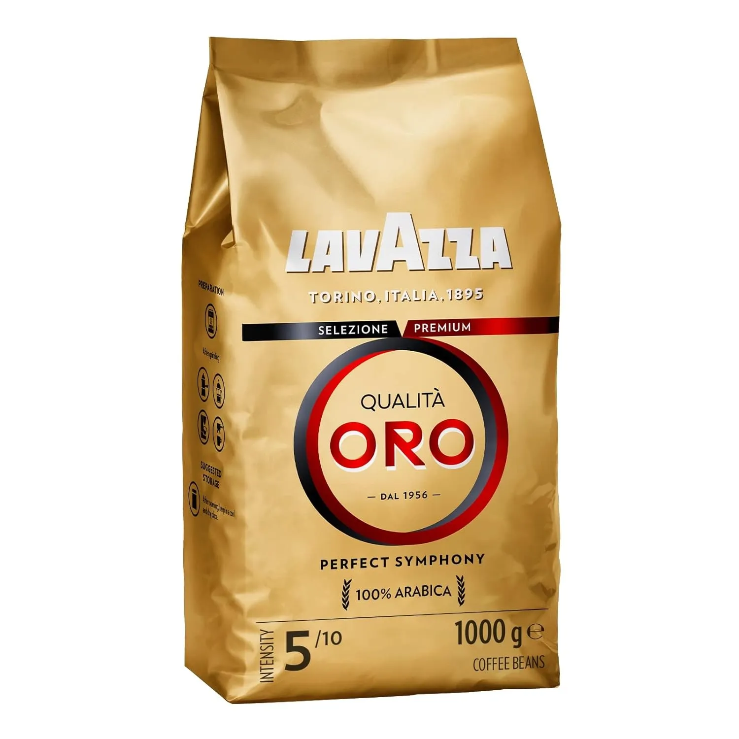 Lavazza, Qualità Oro, Kaffeebohnen, mit Aromanoten von Früchten und Blumen, für einen Samtigen Espresso, 100 % Arabica …