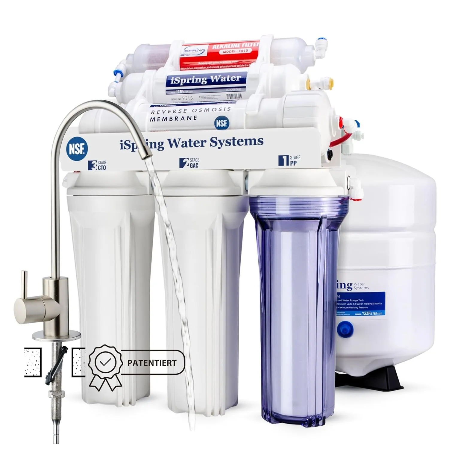 iSpring RCC7AK 6 Stufiges Umkehrosmose Trinkwasser Filtersystem