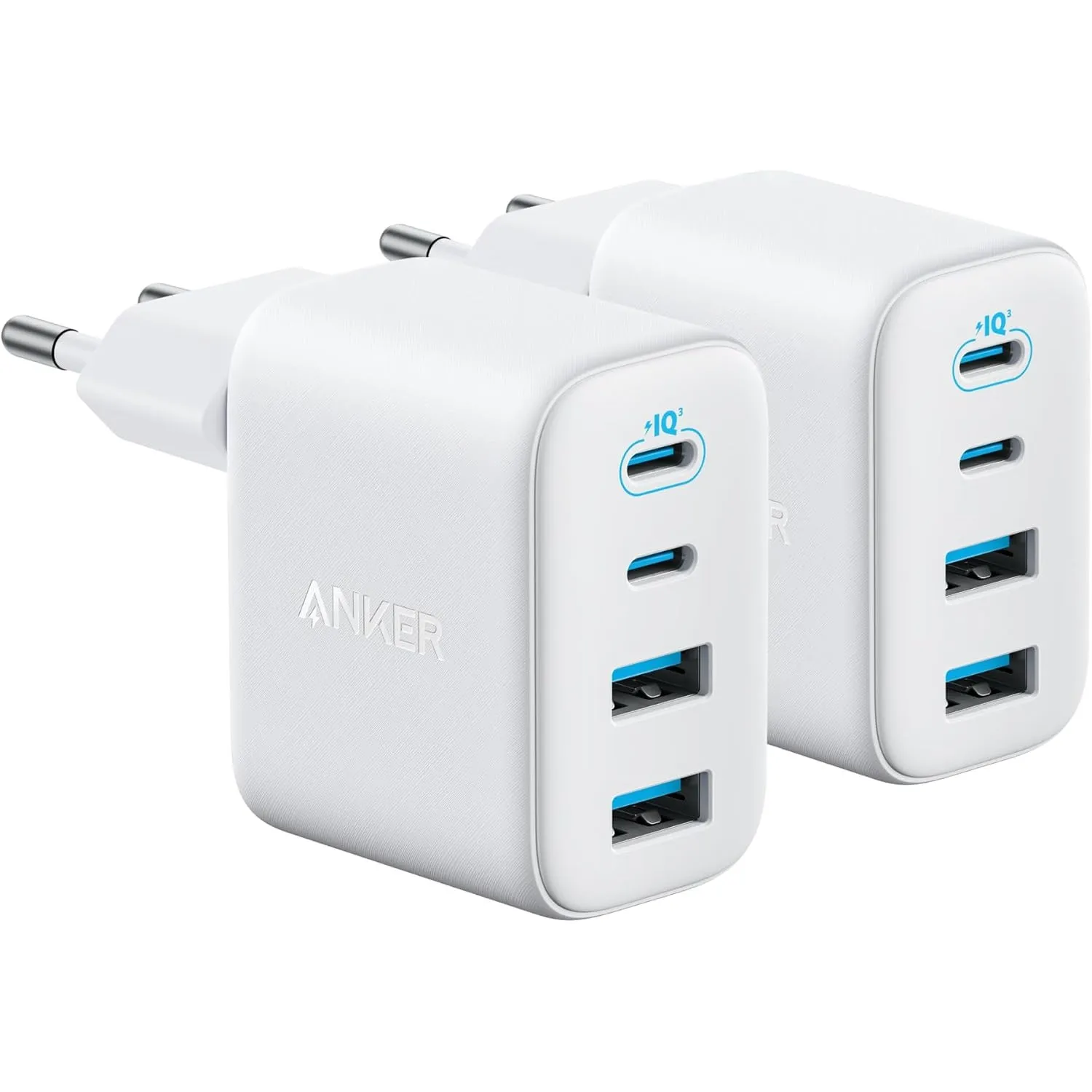 Anker Zolo 50W USB C Ladegerät, 4-Port Netzteil mit 2 USB-C und 2 USB-A