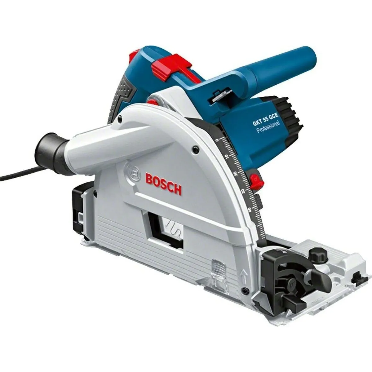 Bosch PRO Tauchsäge GKT 55 GCE (Leistung 1.400 Watt, inkl. Sägeblatt-Ø: 165mm, inkl. Kreissägeblatt für Holz, Einlage, …