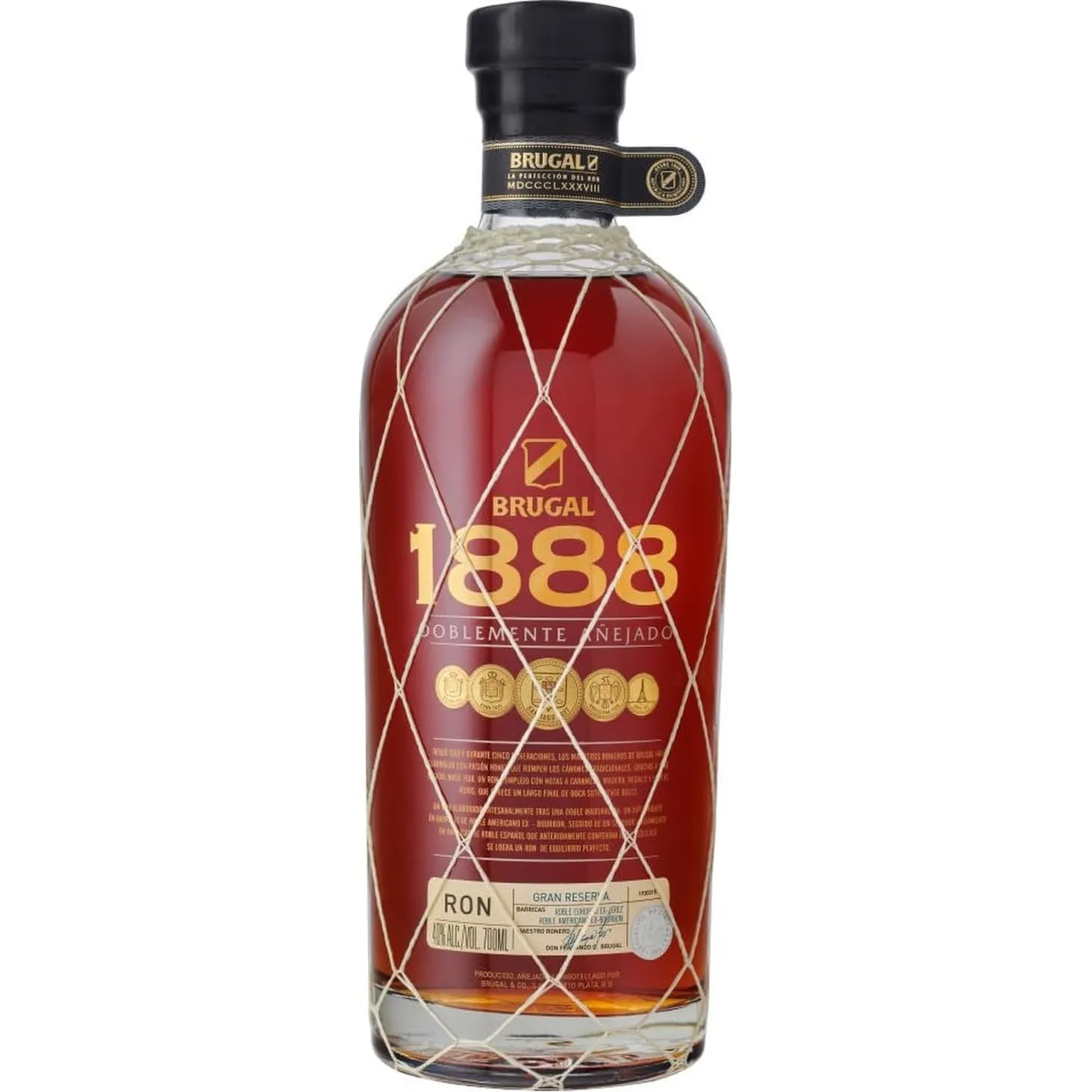 Brugal 1888 | Dominikanischer Premium Rum | zweifach gelagert für ein komplexes Aroma | 40% Vol | 700ml Einzelflasche