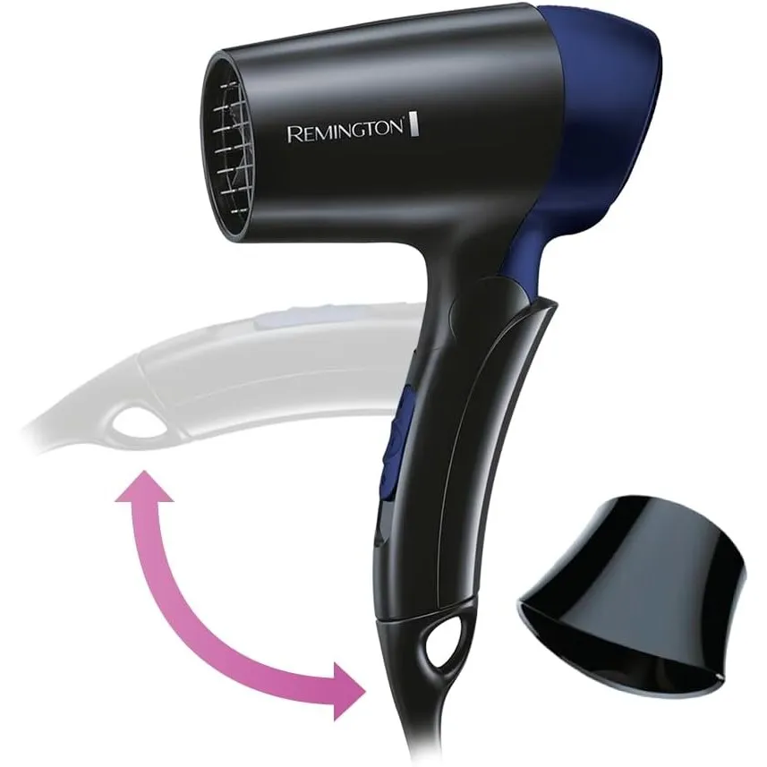 Remington Haartrockner [extrem klein & klappbar] On The Go (1400 W, weltweite Spannungsanpassung 120/220-240V, Stylingd…