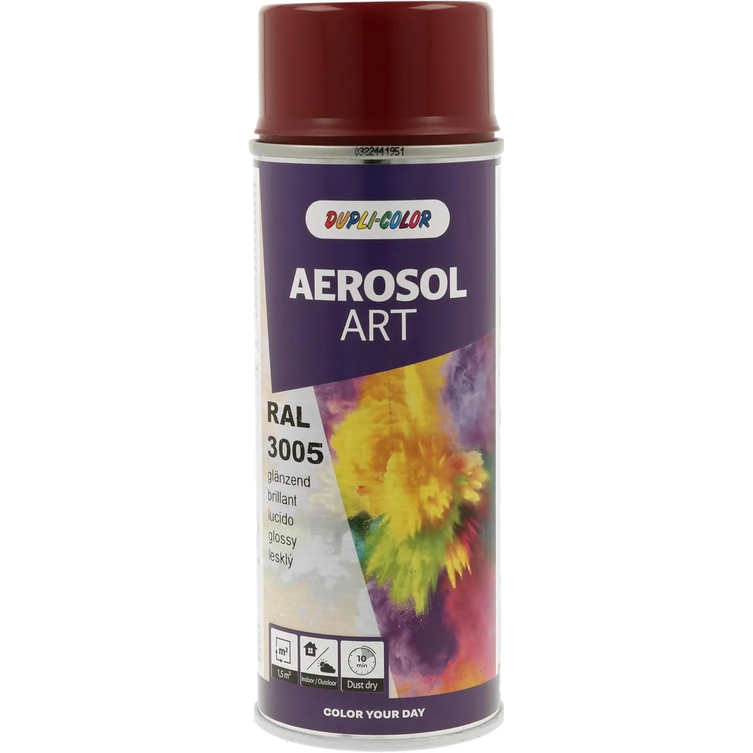 DUPLI-COLOR AEROSOL ART RAL 3005 Weinrot glänzend 400 ml - Sprühfarbe
