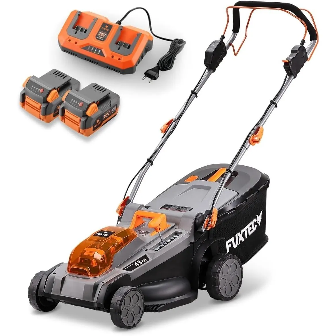 FUXTEC 40V Akku-Rasenmäher FX-E2RM43PROSET • Radantrieb • FlexSpeed • 43cm