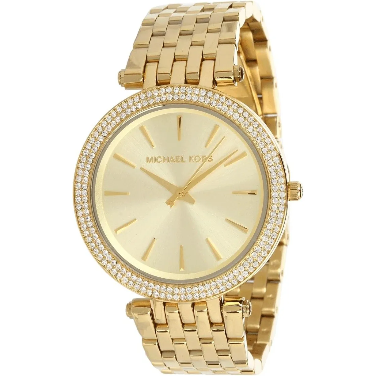 Michael Kors Darci Watch für Damen, Goldfarbenes Quarz-Dreizeiger-Uhrwerk mit Edelstahlarmband