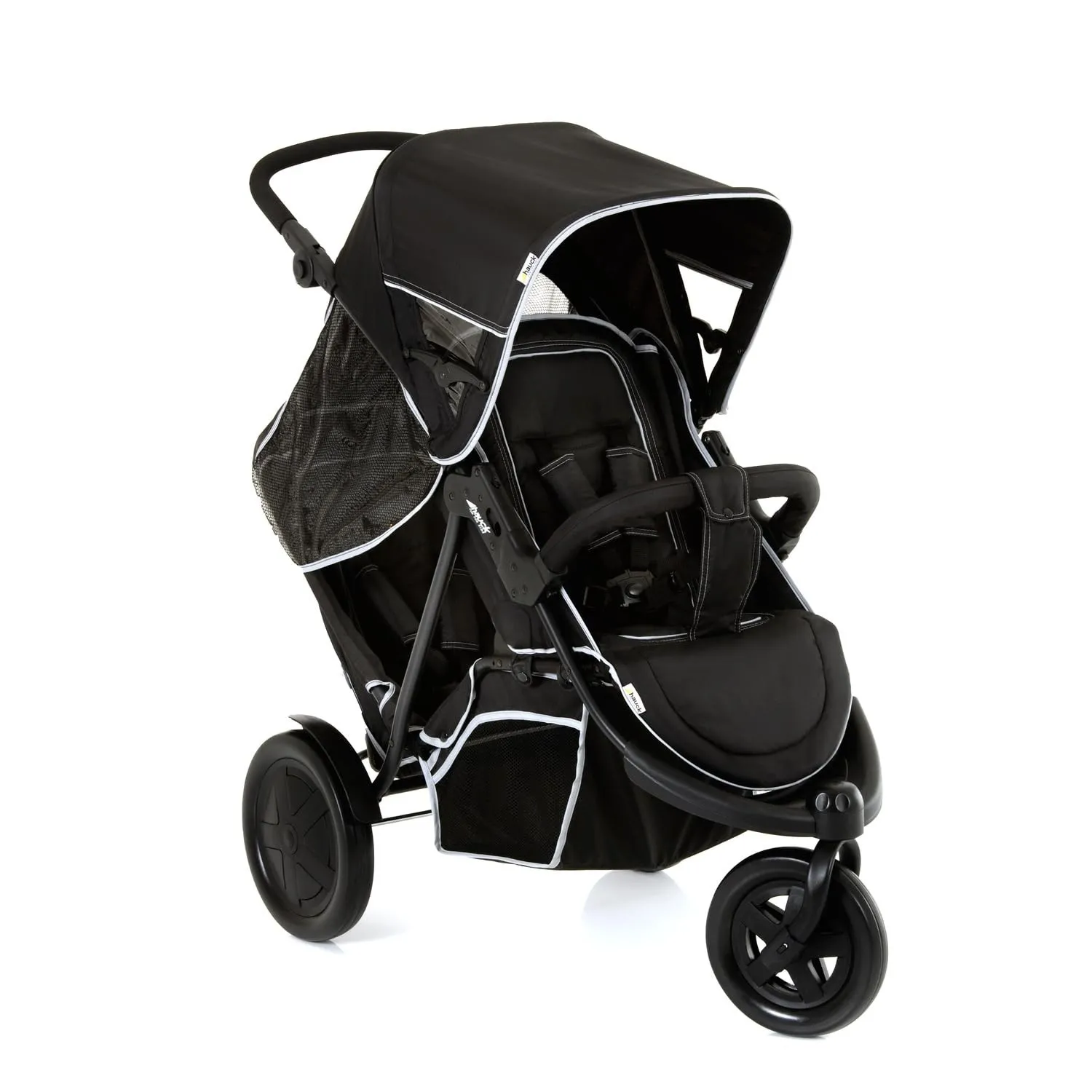 hauck Dreirad Geschwisterbuggy Baby und Kleinkind, Freerider Black