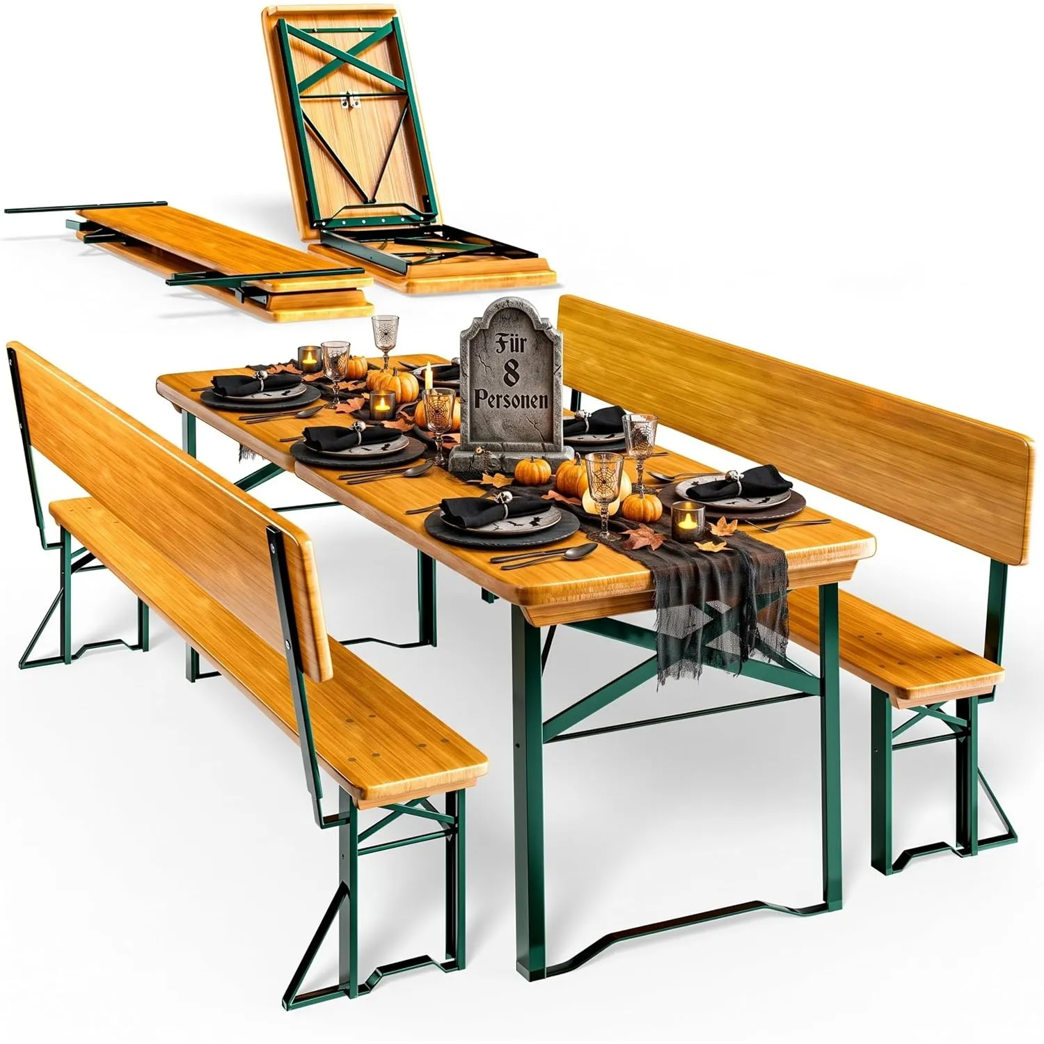 CASARIA Bierzeltgarnitur mit Lehne 170 cm