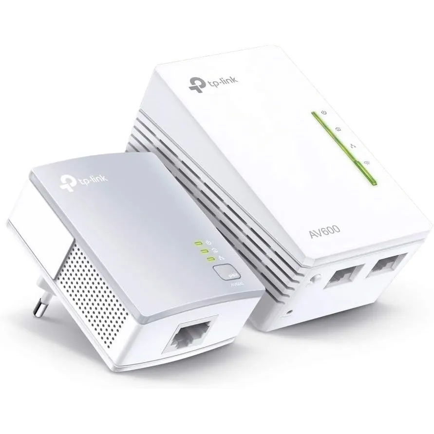 TP-Link WLAN Powerline Adapter Set TL-WPA4220 KIT(600Mbit/s, WLAN 300Mbit/s, Wi-Fi Clone, Fast-Ethernet-LAN, Plug&Play,…