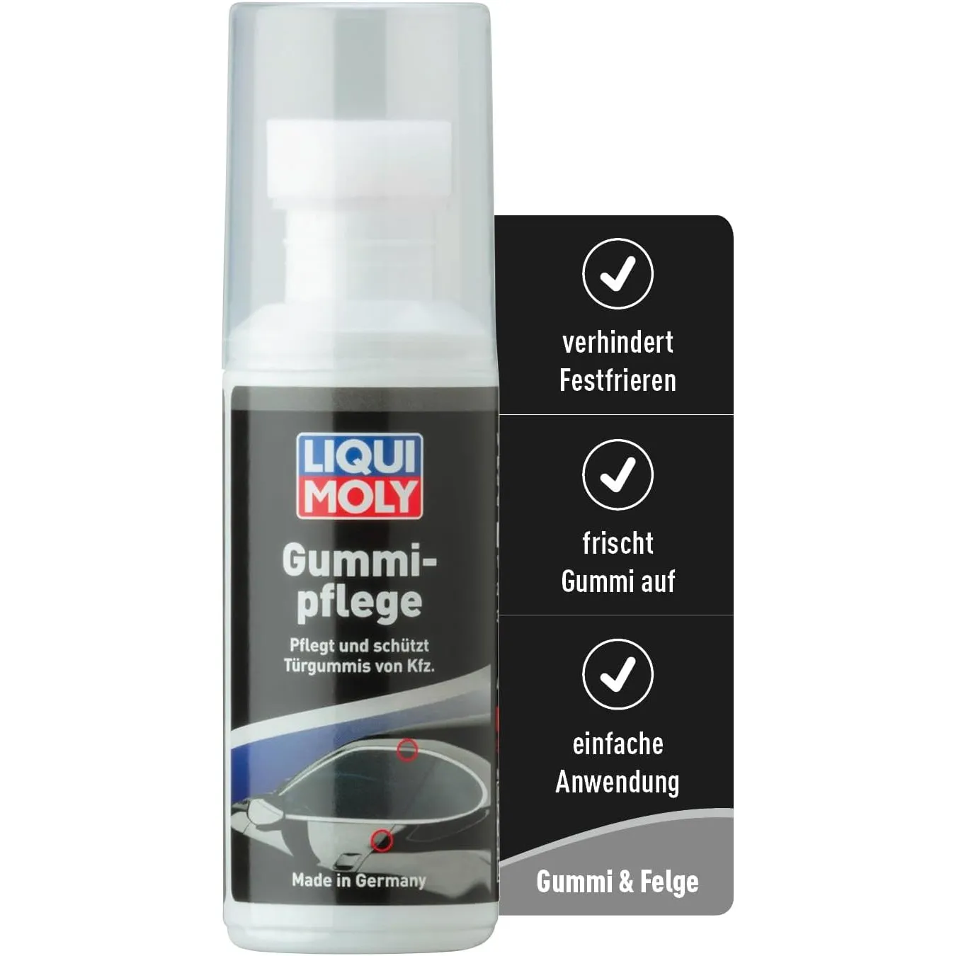 Liqui Moly Gummipflege, Art.-Nr. 7182 I 75 ml Winter Gummi Pflege-Stift als Festfrier-Schutz für Türgummis im Kfz-Berei…