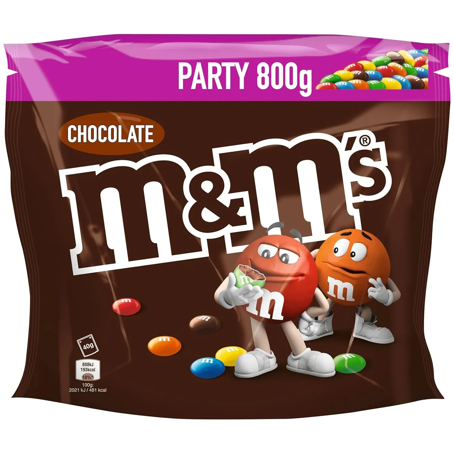 M&M'S Schokolinsen, Schokolade Großpackung für Halloween Beutel 800g