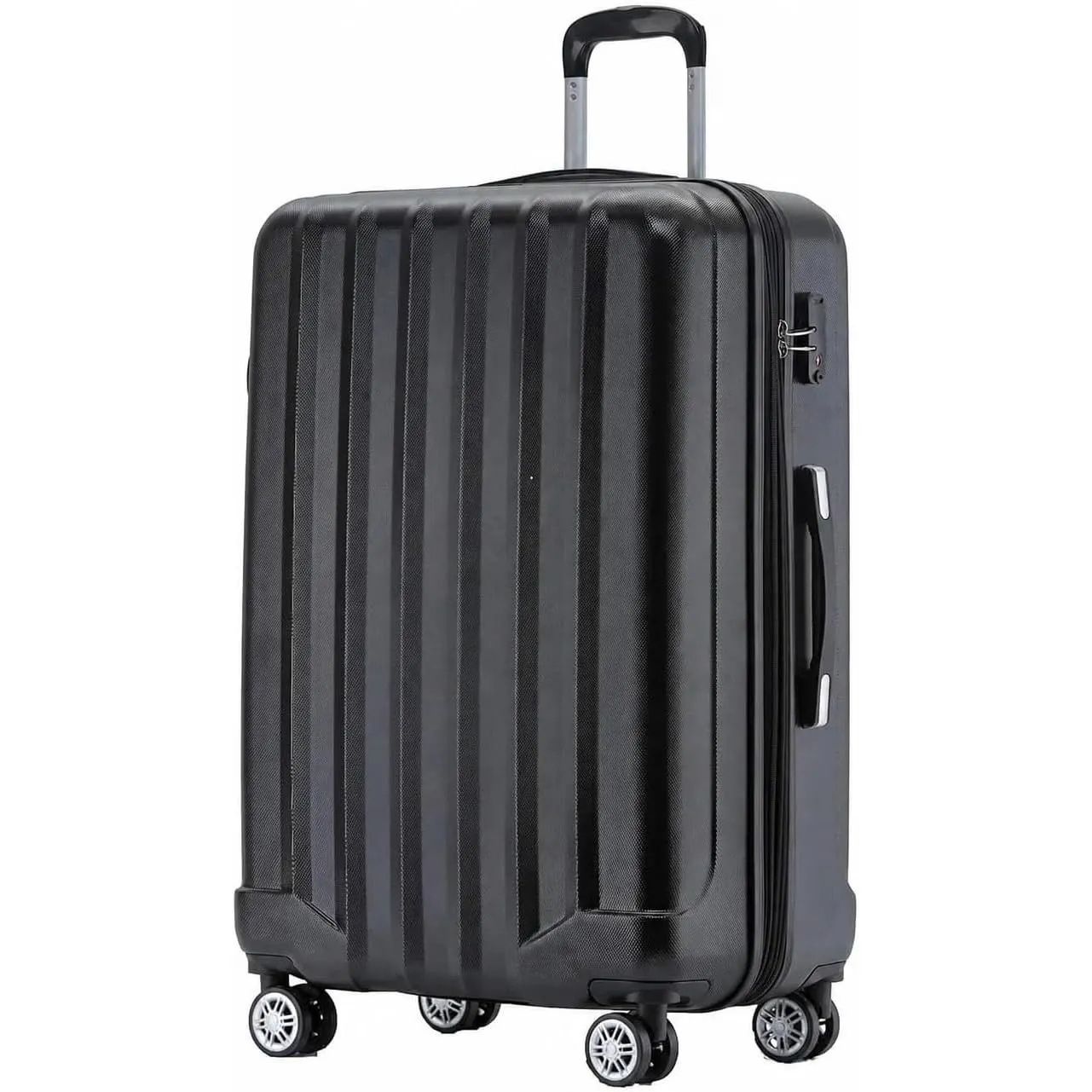 BEIBYE TSA-Schloß 2080 Hangepäck Zwillingsrollen neu Reisekoffer Koffer Trolley Hartschale Set-XL-L-M(Boardcase) (Schwa…