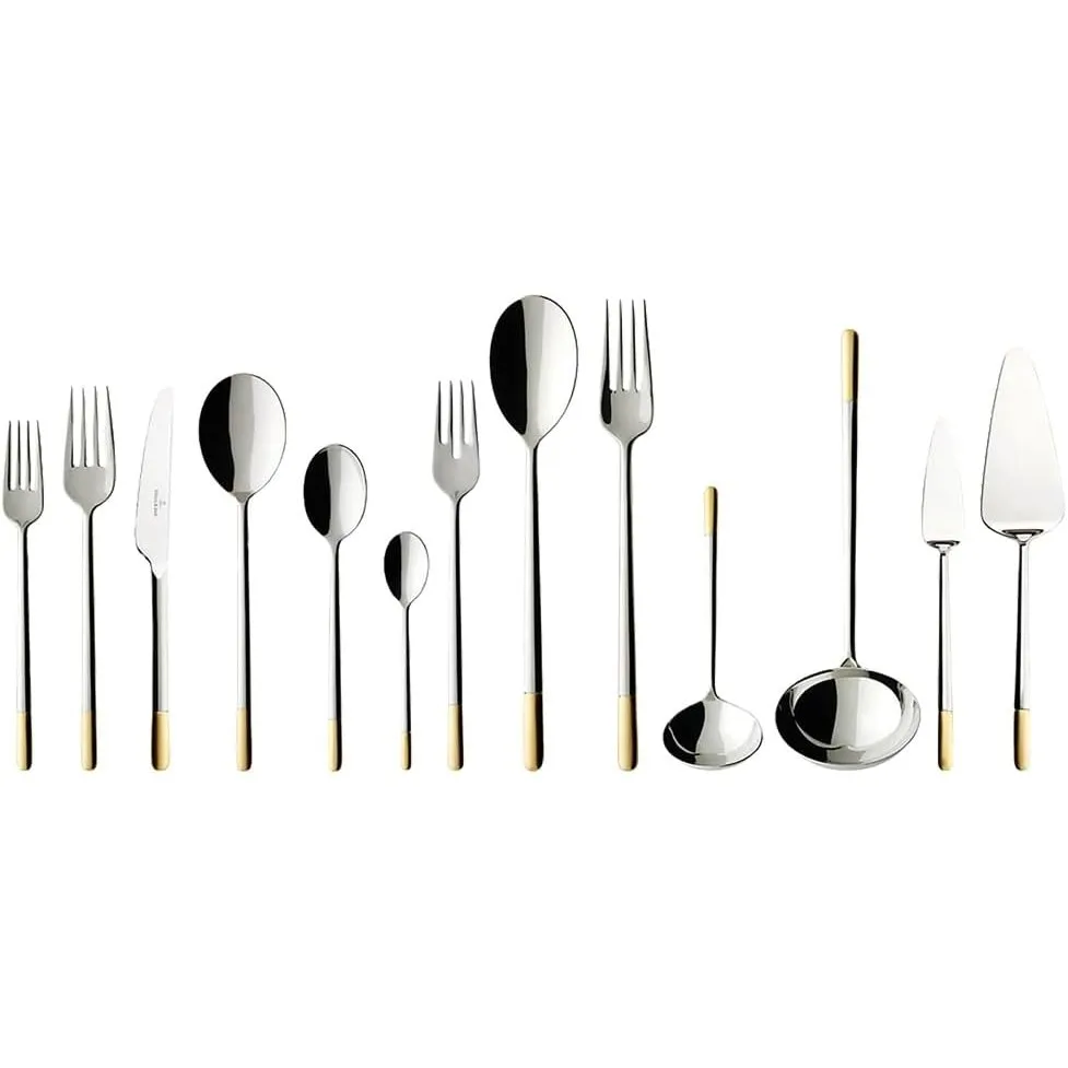 Villeroy & Boch - Ella Teilvergoldet Besteckset 113-teilig Silber
