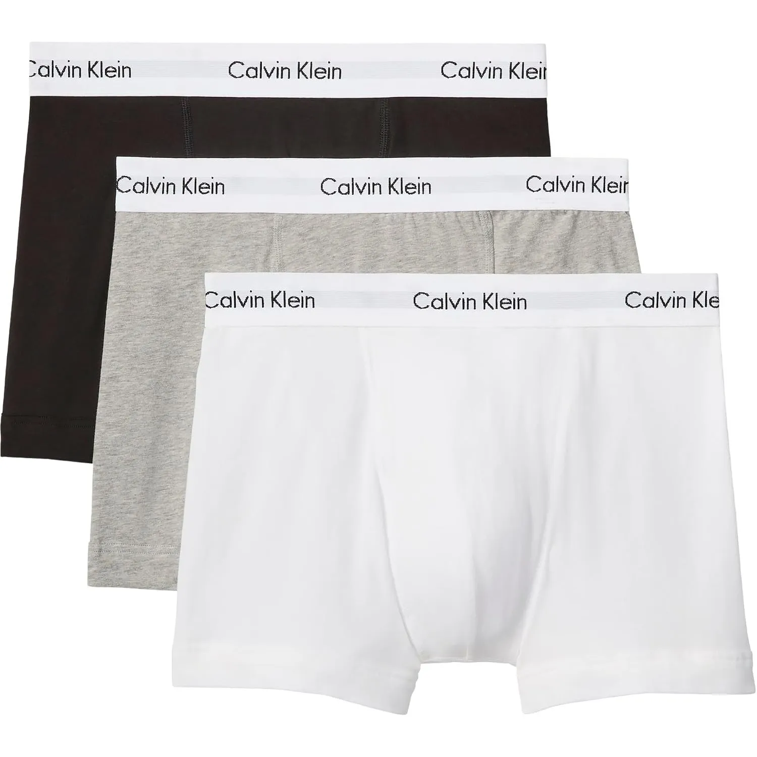 Calvin Klein Herren 3er Pack Boxershorts Trunks mit Logobund