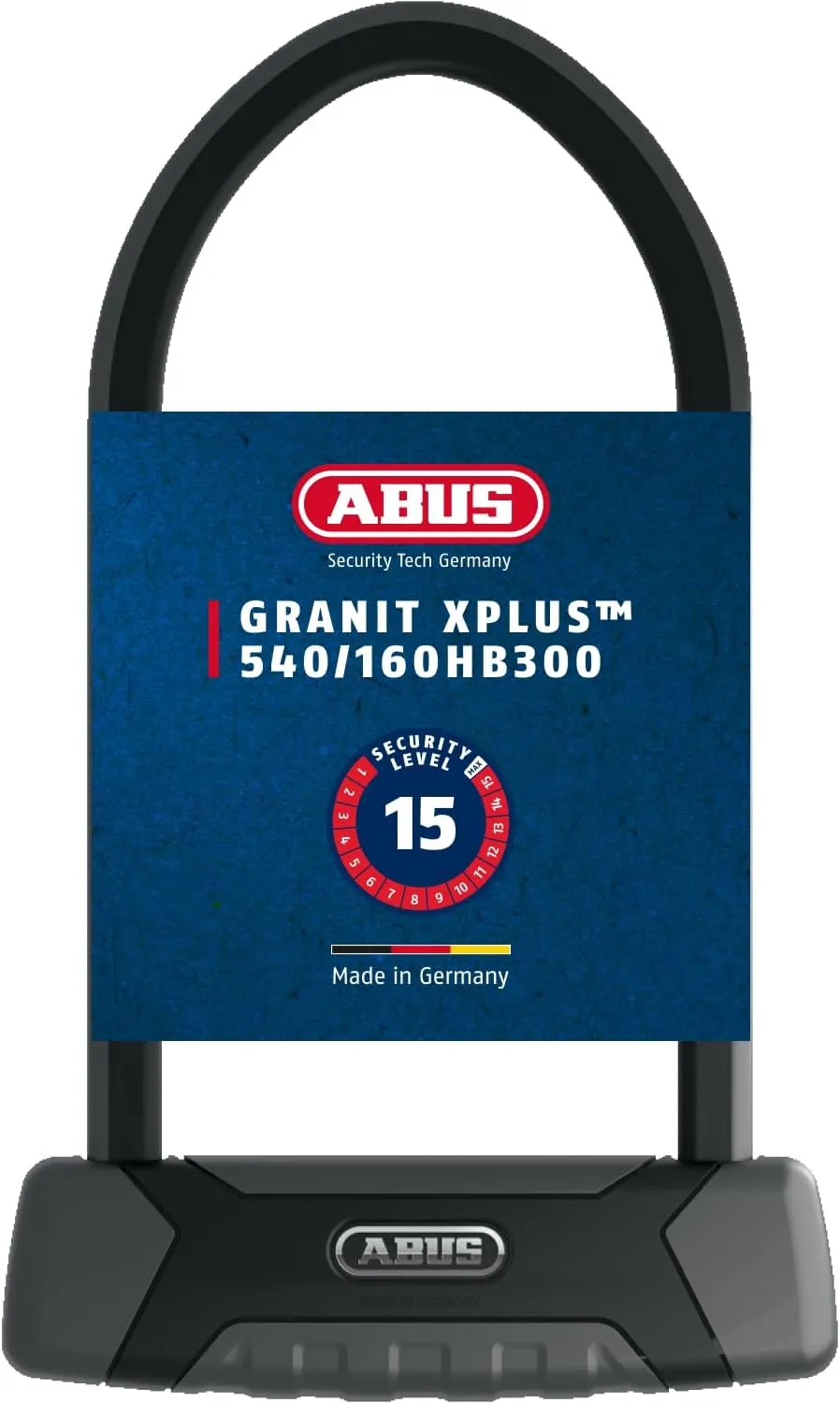 ABUS Bügelschloss Granit XPlus 540 + USH-Halterung - Fahrradschloss mit 13 mm starkem Bügel und XPlus Zylinder - ABUS-S…