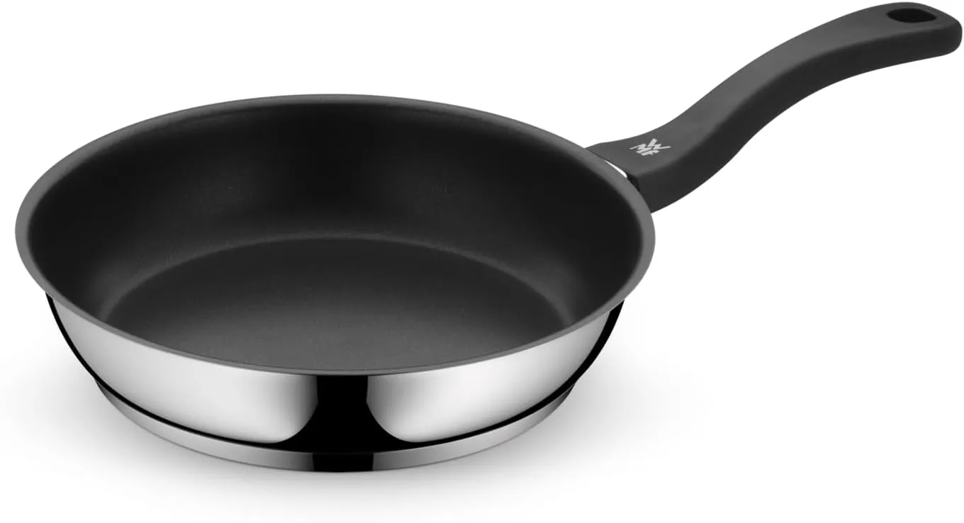 WMF Devil Bratpfanne 24 cm beschichtet, Edelstahlpfanne Induktion, Antihaftbeschichtet, rostfrei, Kunststoffgriff mit F…