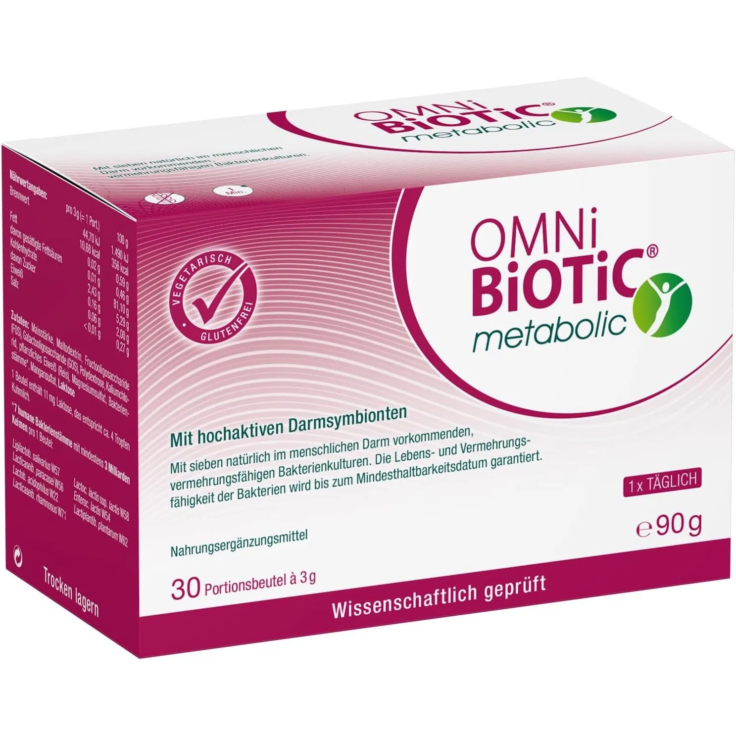OMNi BiOTiC metabolic | Gleich“gewicht“ im Darm | 30 Sachets (90 g) | Zur täglichen Anwendung | Vegetarisch | Glutenfre…