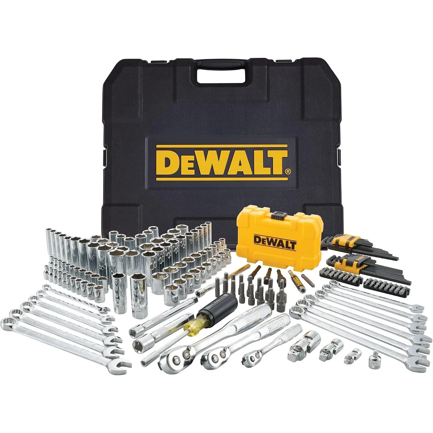 DEWALT DWMT73803 168-teiliges 14/38/12DR Steckschlüssel-Set PTA, Schwarz, Einheitsgröße