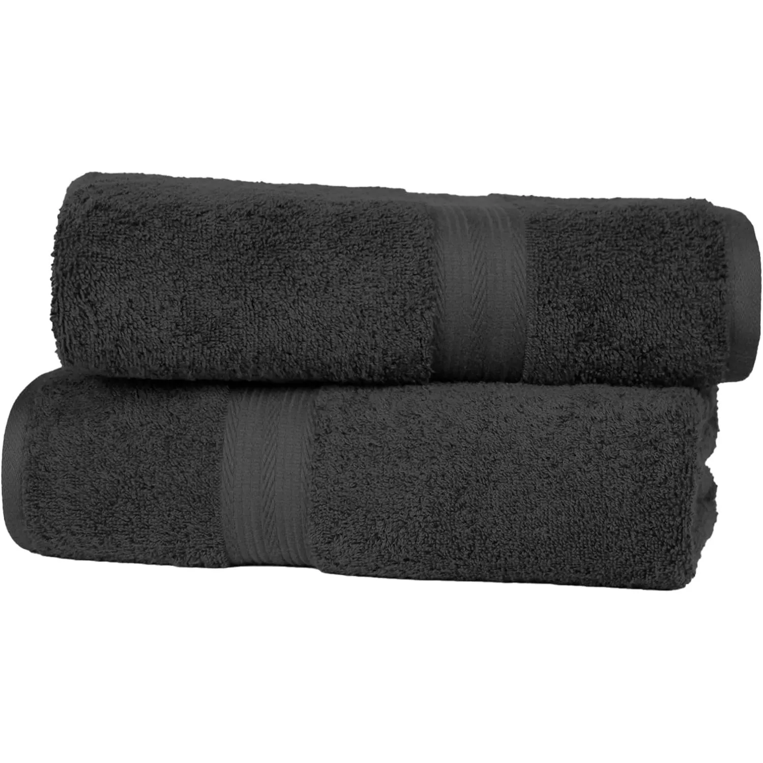 Amazon Basics Badetuch, 100% Baumwolle, Farbecht, Saugfähig, 140cm x 70cm, 2er-Pack