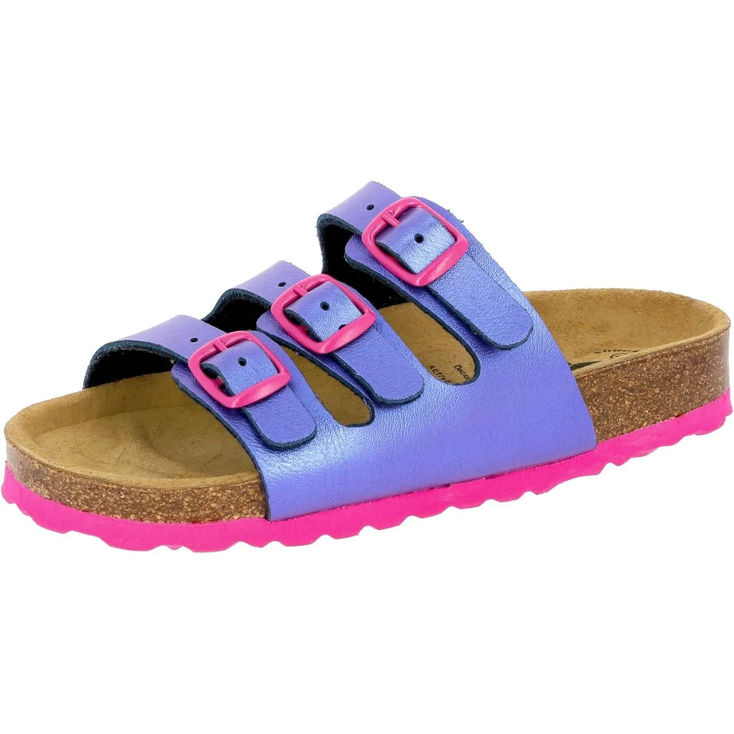 Lico Unisex Kinder Bioline Kids 3-schnaller Pantoletten
