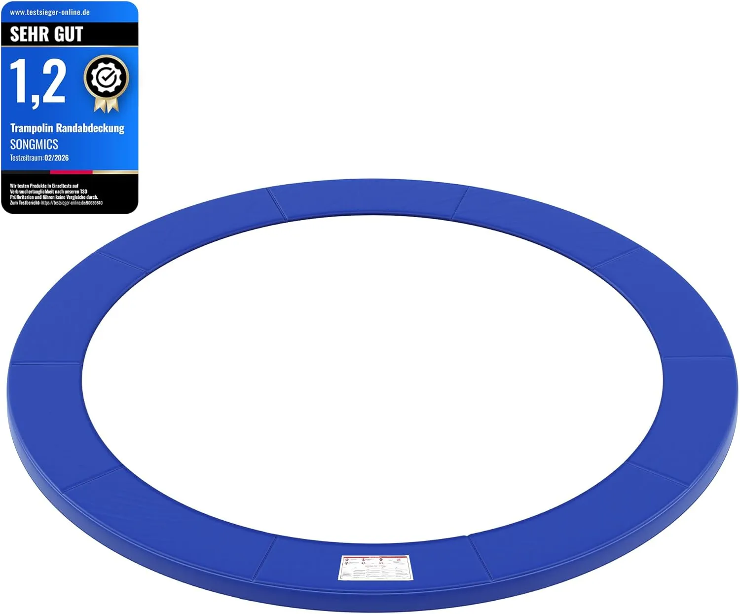 SONGMICS Trampolin Randabdeckung, Ø 183 244 305 366 427 cm, Federabdeckung, Randschutz, Sicherheitsmatte, UV-resistent,…