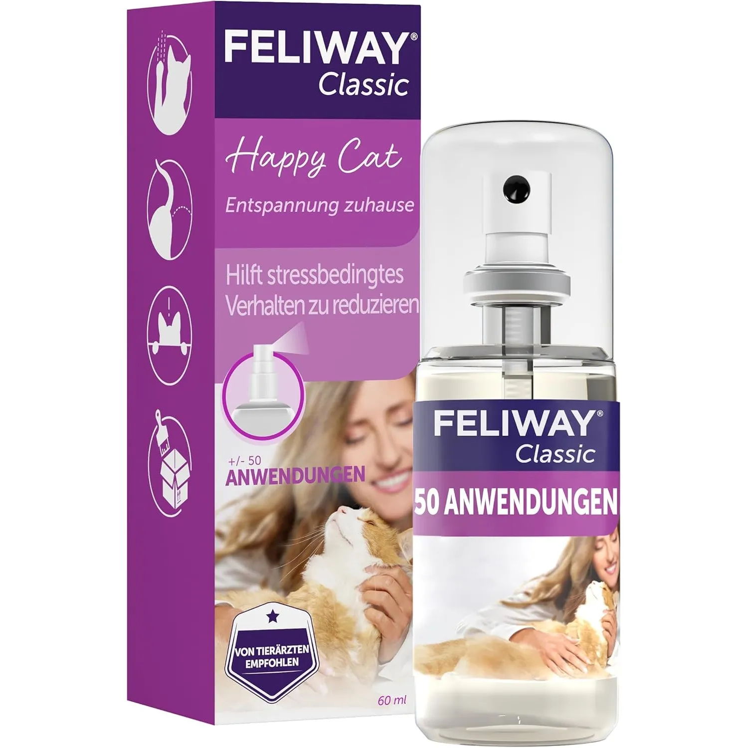 FELIWAY Classic Transport Spray für Katzen | Stressfreie Reise & Transport | sorgt für Entspannung bei punktueller Anwe…