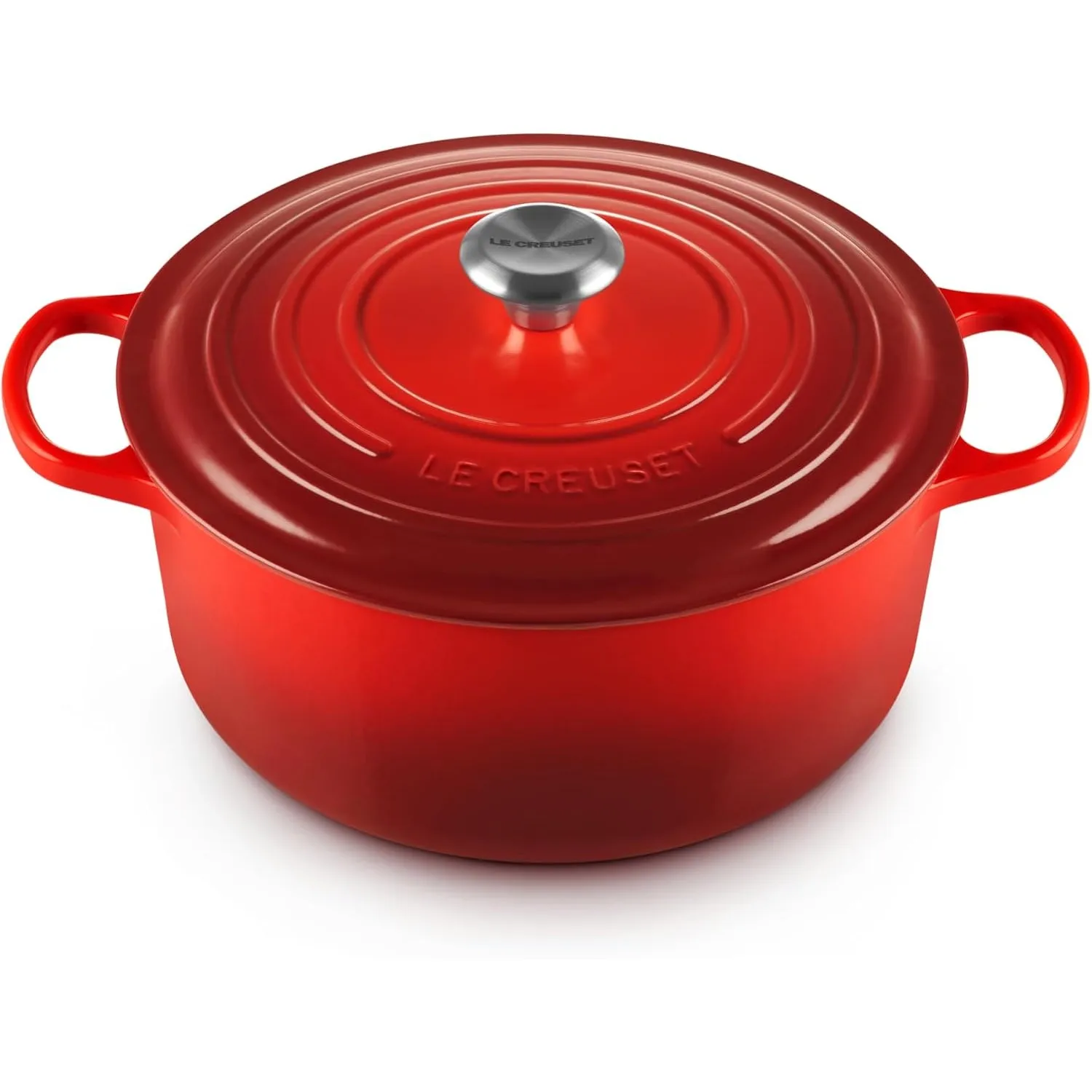Le Creuset Signature Gusseisen-Bräter mit Deckel, Ø 28 cm, Rund, Für alle Herdarten und Induktion geeignet, Volumen: 6,…