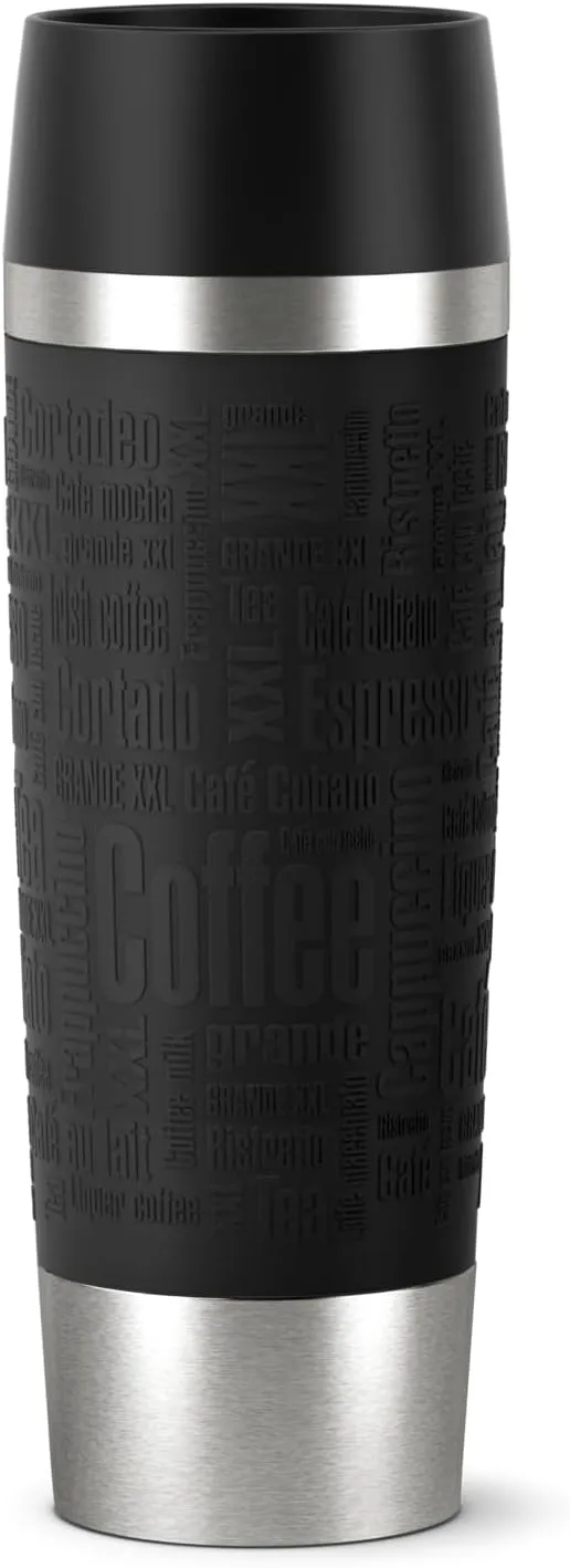 Emsa Travel Mug Classic Grande Thermobecher, 500 ml, Isolierbecher hält 6h heiß, 12h kalt, auslaufsicher, Quick-Press-V…