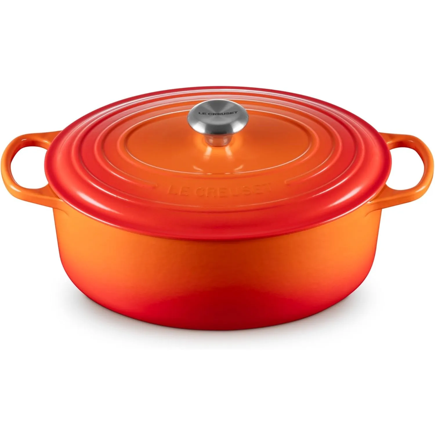 Le Creuset Signature Gusseisen-Bräter mit Deckel, Ø 31 cm, Oval, Für alle Herdarten und Induktion geeignet, Volumen: 6,…
