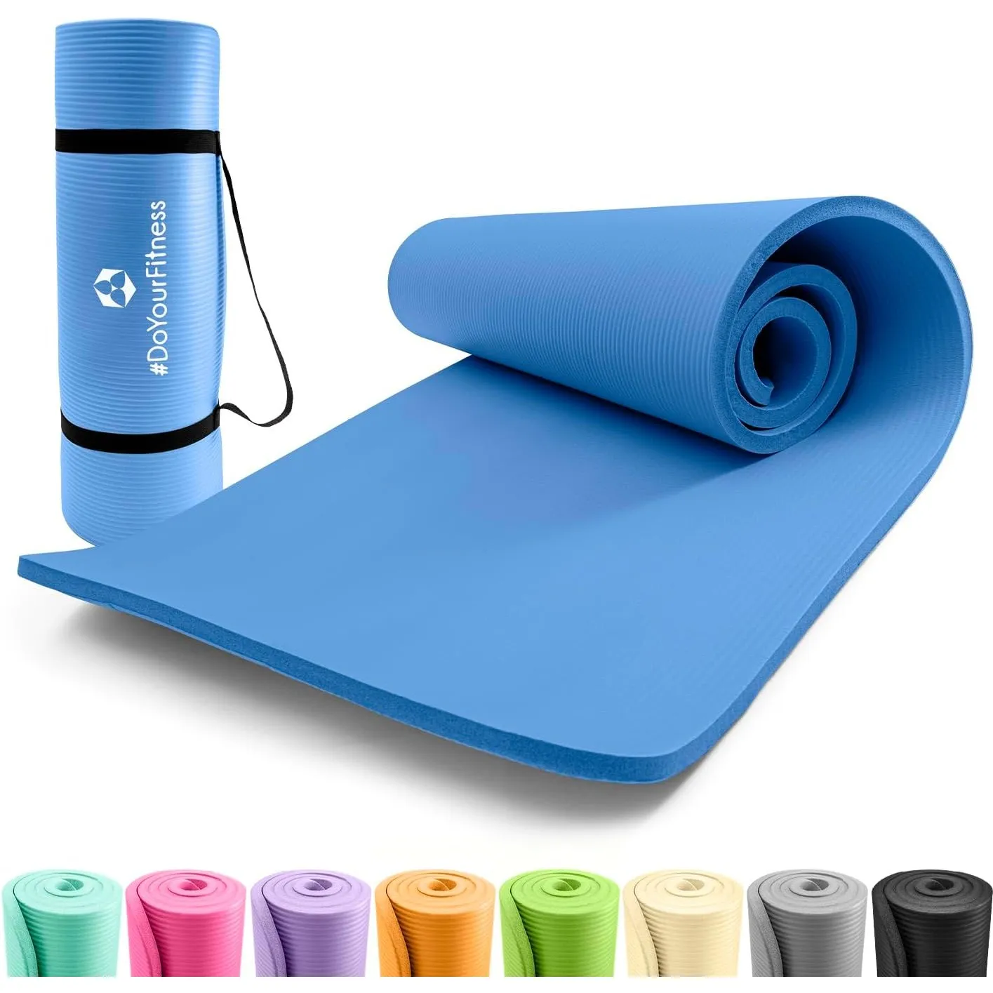#DoYourFitness Fitnessmatte rutschfest | 183x61cm oder XXL 190x100cm | 0,8-2cm hoch | Gelenkschonende Gymnastikmatte | …