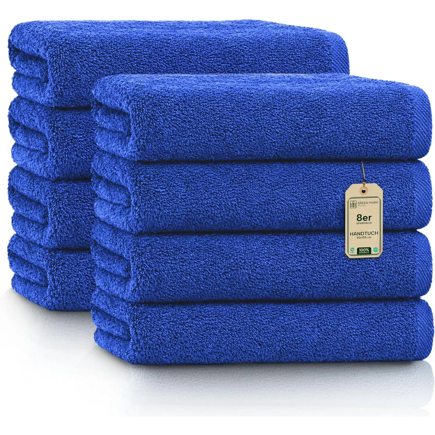NatureMark Handtücher - Set mit 8 Stück – 100% Baumwolle, Weich & Saugfähig, Premium Qualität für Badezimmer, Spa und F…