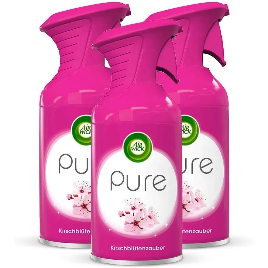 Air Wick PURE Kirschblütenzauber – Blumig-frisches Duftspray geruchsneutralisierend & ohne feuchten Niederschlag – Duft…