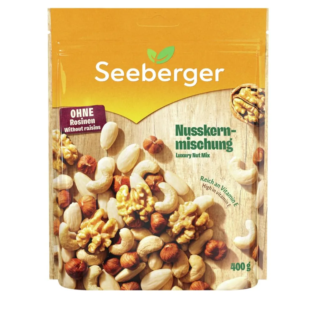 Seeberger Nusskernmischung: Pure Nuss-Mischung aus knackigen Haselnusskernen, Mandeln, Walnüssen & Cashewkernen - inten…