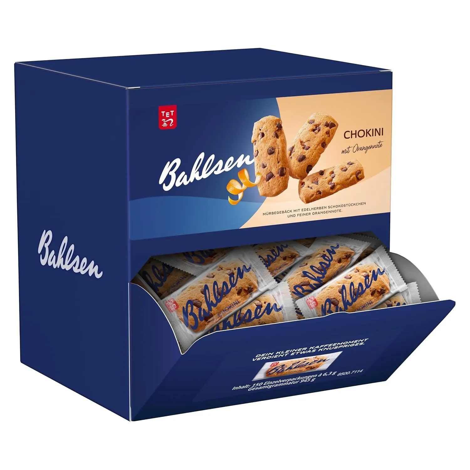 Bahlsen Chokini - Mürbegebäck mit Schokostückchen, ca. 150 Stück | Einzelpackungen – zartes Mürbegebäck mit dunklen Sch…