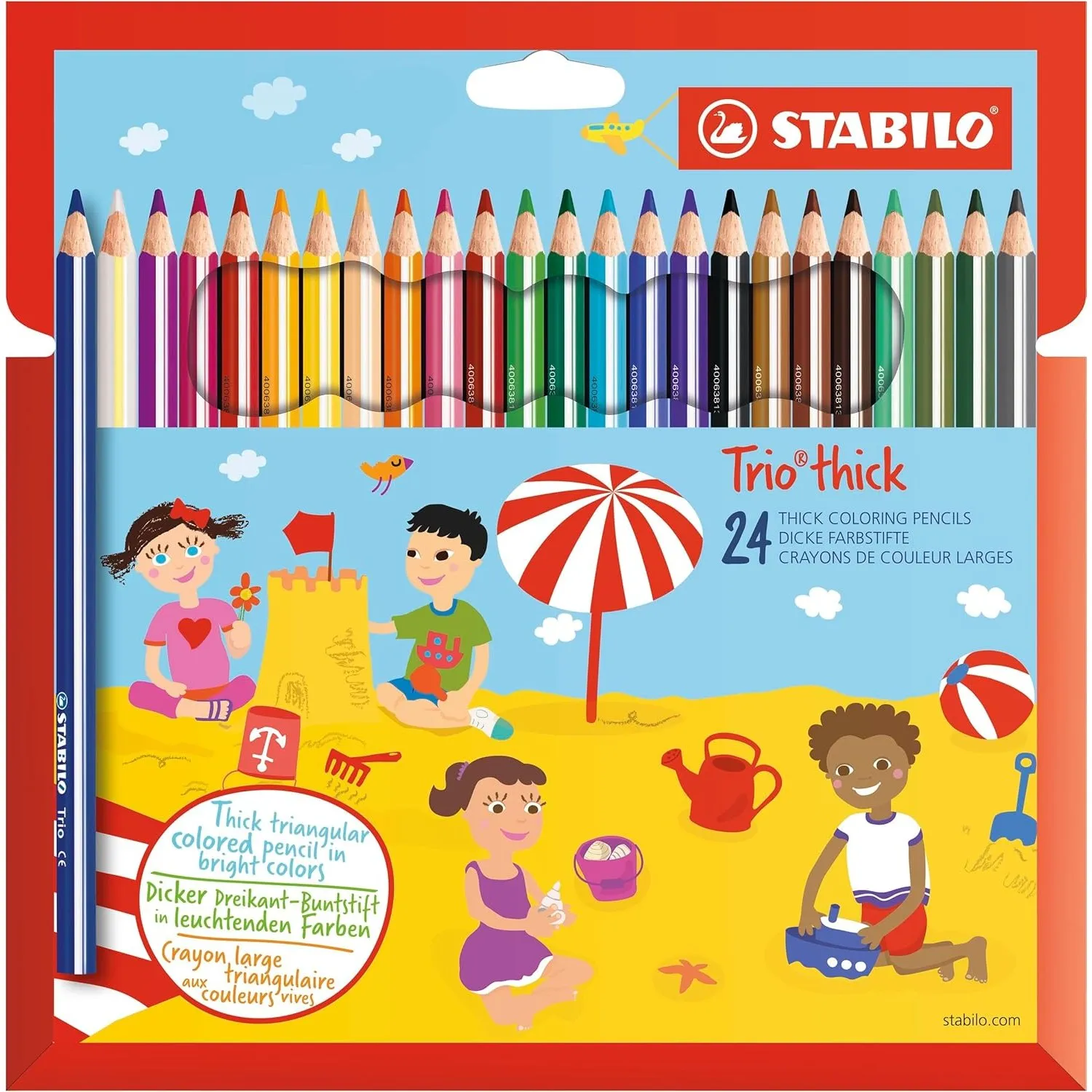STABILO - Dreikant-Buntstift - Trio dick | 24er Pack