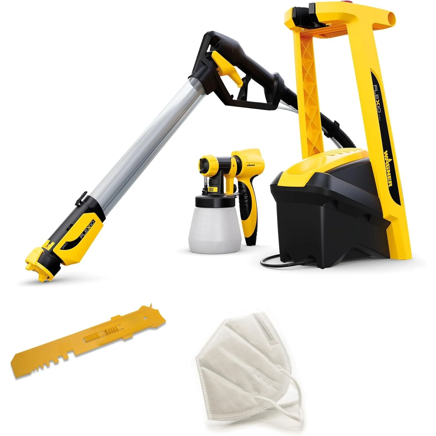 WAGNER Farbsprühsystem W 950 FLEXiO für Wand- und Latexfarben, Lacke & Lasuren im Innen- & Außenbereich, 15 m²-5 min, B…