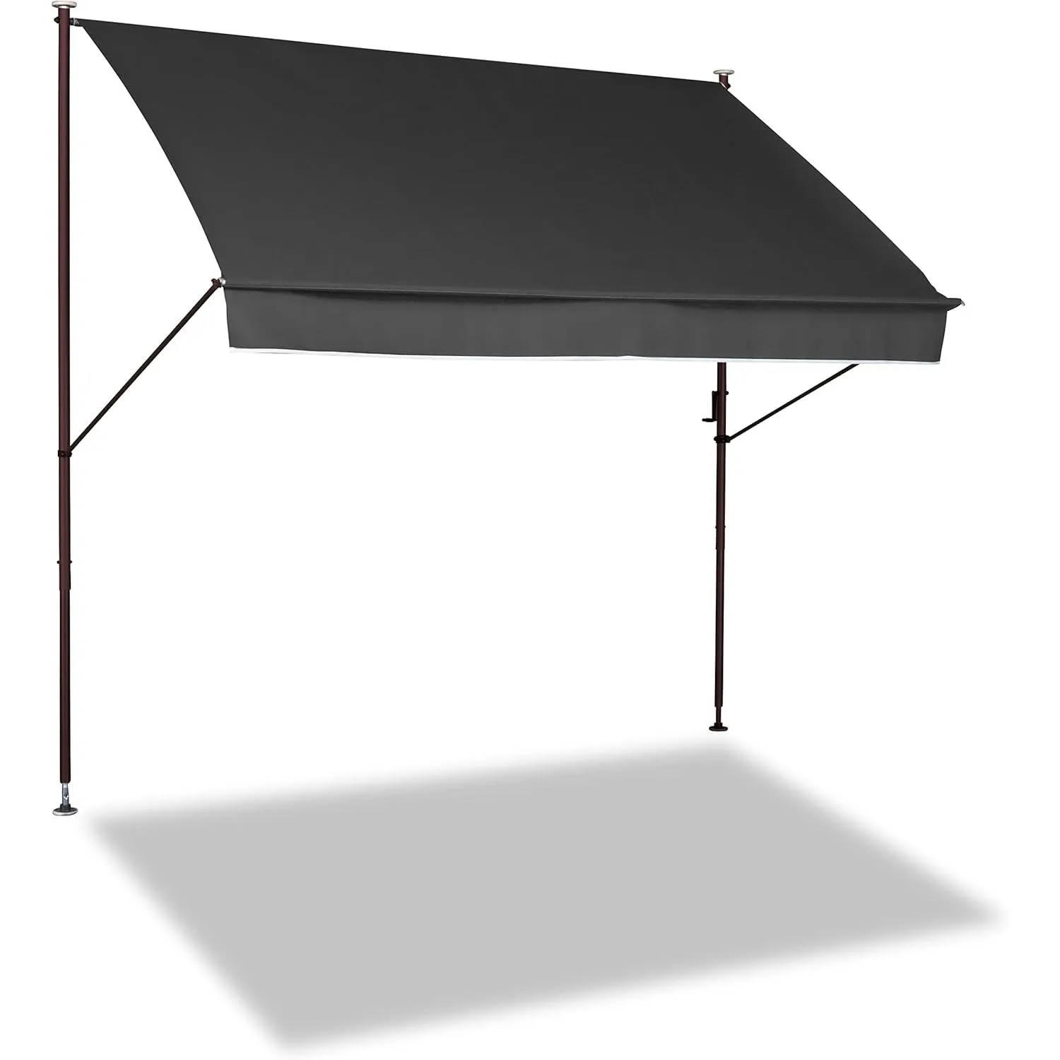 ANGERER Klemmmarkise Style dunkelgrau, 250 cm | Markise für Sonnenschutz, Montage ohne Bohren, ideale Balkonmarkise für…