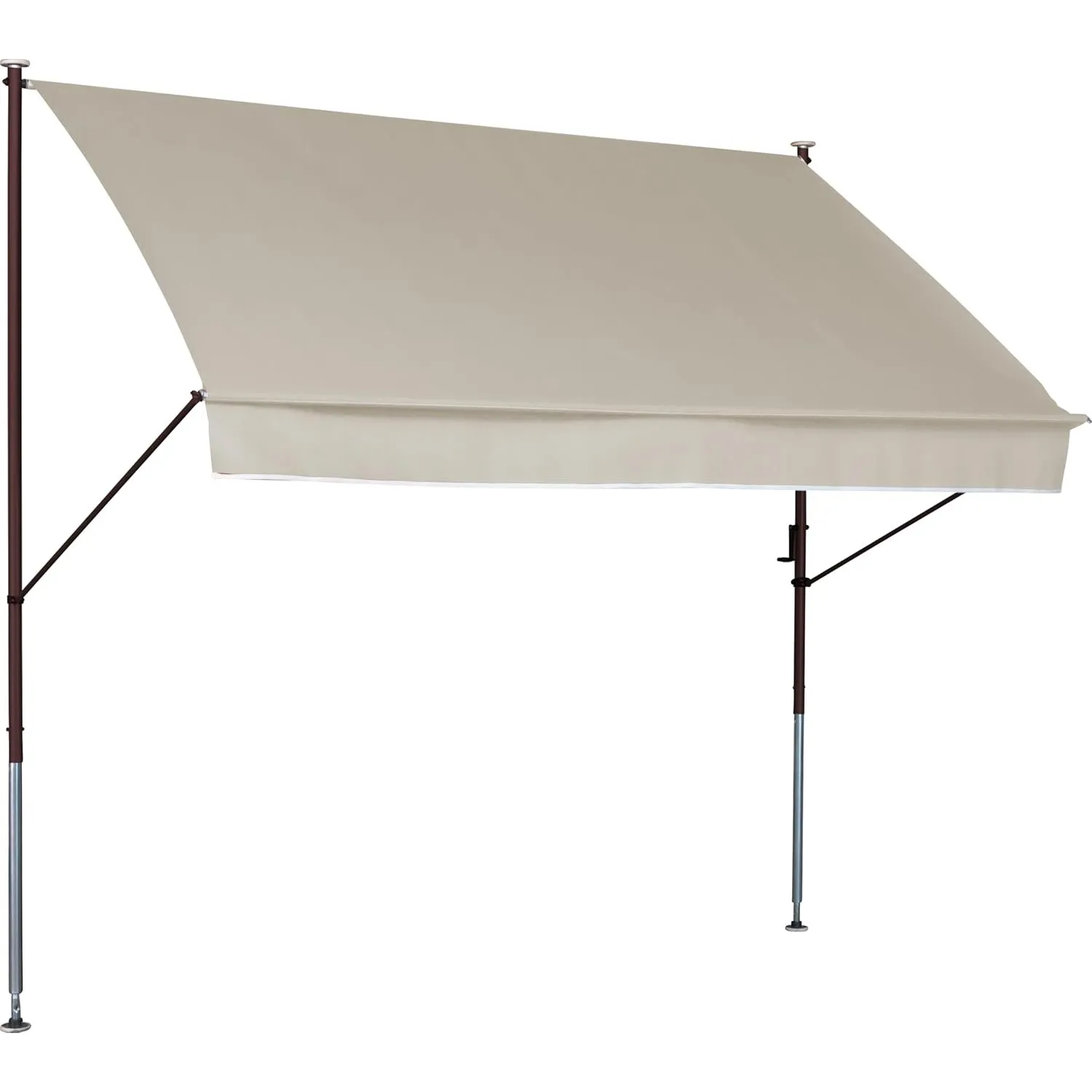 ANGERER Klemmmarkise Style beige, 350 cm | Markise für Sonnenschutz, Montage ohne Bohren, ideale Balkonmarkise für Miet…
