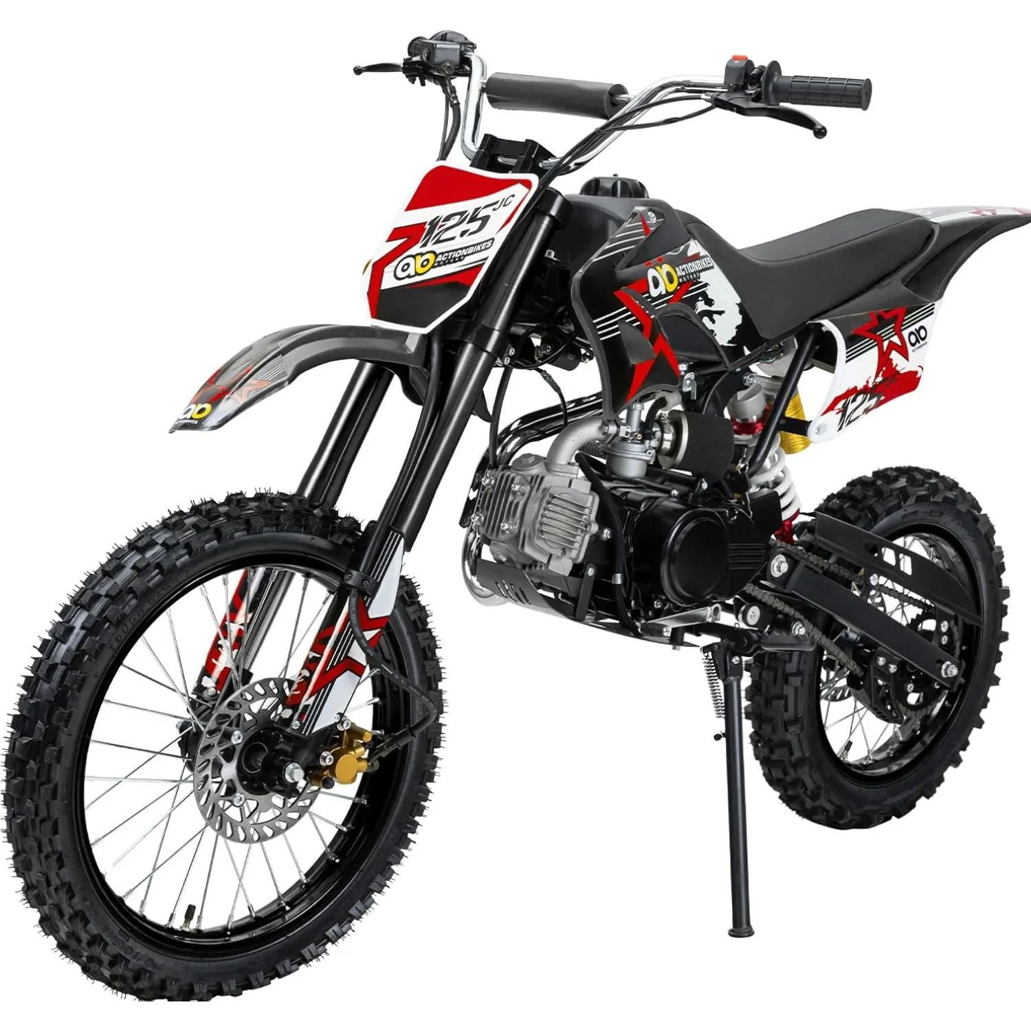 Actionbikes Motors Crossbike JC125 | 4-Takt 125ccm Benzinmotor (Schwarz)
